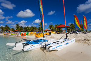 27 Nov 2006, Eleuthera Island, Bahamas --- Boats for Rent on Beach --- Image by © Richard Cummins/Corbis